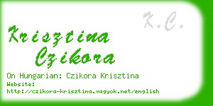 krisztina czikora business card